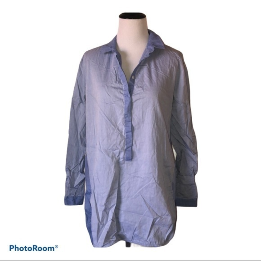 Zara basic womens small chambray blouse‎